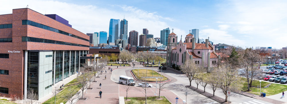 Wide shot photo of campus