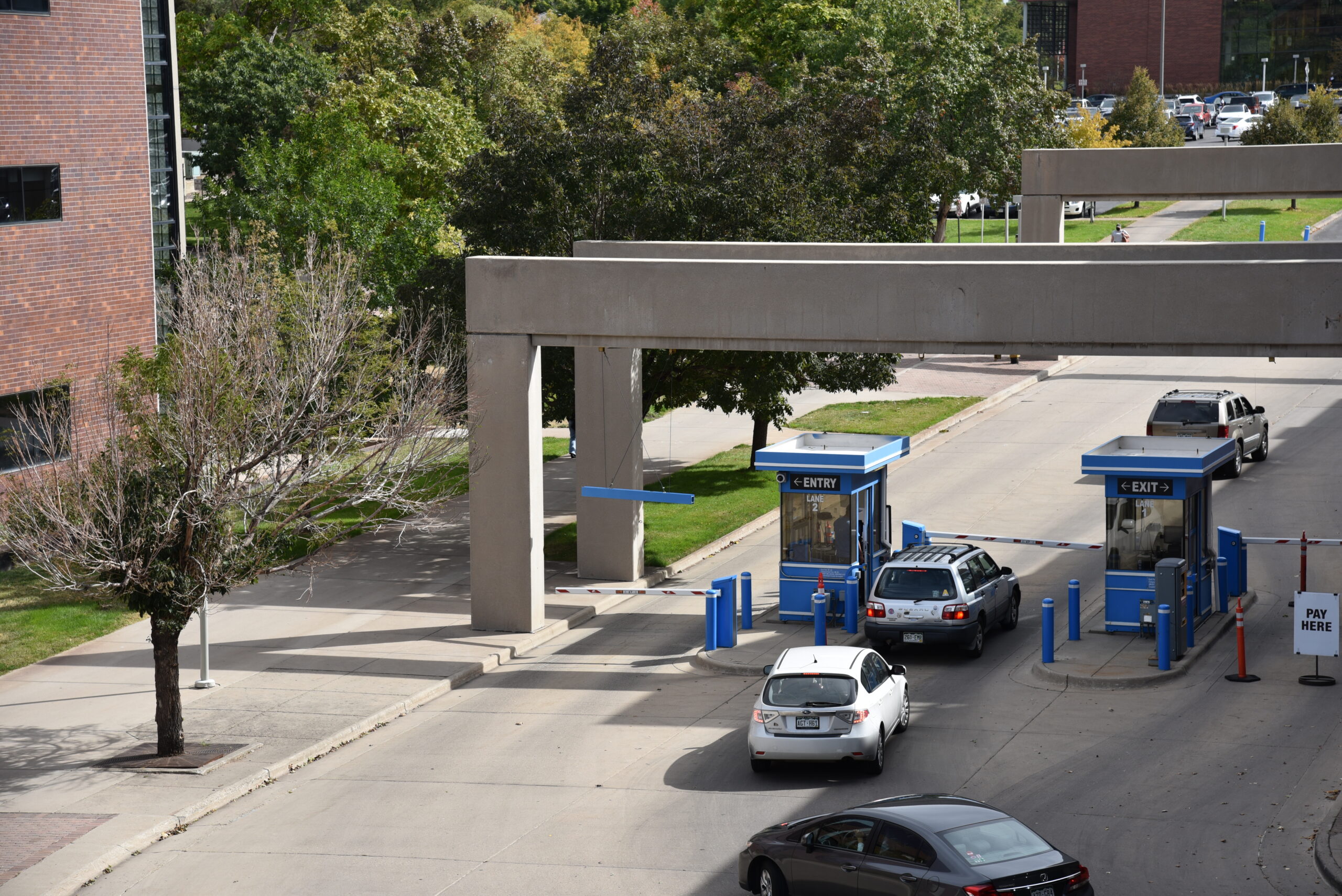 Parking & Transportation - Cars leaving parking lot