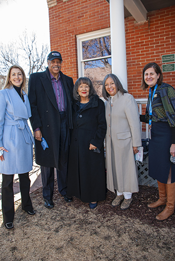 CEO Colleen Walker, Mayor Wellington Webb and his wife Wilma, Judy Montero and Lena Fishman.